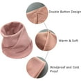 thumbnail image 5 of Neck Warmer Scarf for Woman Men Thickened Warm Neck Gaiter with Two Buttons Riding Windproof Warm Scarf, 5 of 7