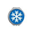 thumbnail image 1 of Flocon de Neige Bleu Sport d'Hiver Miroir Compact Rond Portable de Poche en Verre, 1 of 3