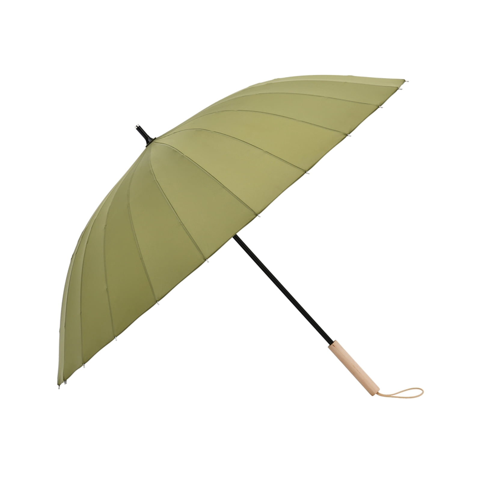 Lace Transparent Long-Handled Umbrellas Sliding Non-Automatic Parasols Sunscreen 
