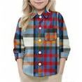 thumbnail image 6 of YUNAFFT Boys & Girls School Shirt Casual Checkered Pocket Long Sleeve Stylish Cute, 6 of 9