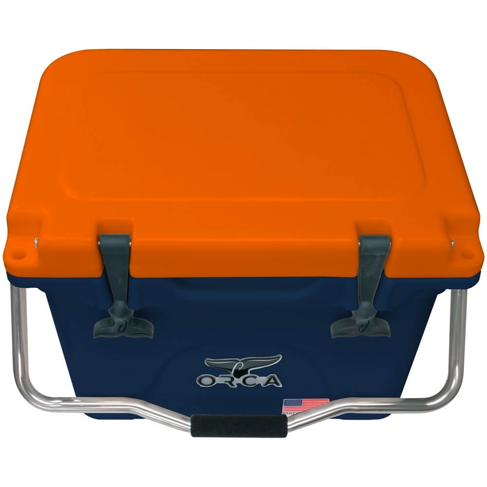 ORCA Coolers ORCNAOR020 Collegiate Navy & Orange 20 Quart Cooler