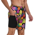 thumbnail image 3 of Balery Hawaiian Style Mens Swim Trunks Swim Shorts for Men Quick Dry Inseam Beach Shorts with Compression Liner Pocket-, 3 of 9