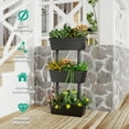 thumbnail image 3 of Gymax 3-Tier Raised Garden Bed Vertical Freestanding Flower Pot Stand Planter Boxes, 3 of 10