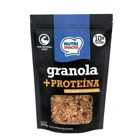 Nutrisnacks Granola + Protein with Chocolate and Peanuts, 10.6 oz. Resealable Bag