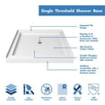 thumbnail image 6 of 32" x 32" x 78.75"(L x W x H) Pivot Shower Door, Base, and White Wall Kit in Brushed Nickel, 6 of 18