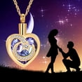 thumbnail image 4 of Moon & Star Heart Shape Urn Necklace Heart Urn Necklace for Ashes Cremation Jewelry for Ashes Memories Jewelry to Keep Someone Near to You, 4 of 8
