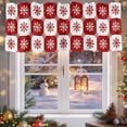 thumbnail image 5 of Valances for Windows Christmas Snowflakes Rod Pocket Cafe Window Treatments Valance Curtains for Kitchen Bathroom Laundry Basement Windows 60"x14", 5 of 7