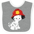 thumbnail image 3 of Inktastic Fireman Dog, Cute Dog, Puppy, Doggo, Dalmatian Boys or Girls Baby Bib, 3 of 4