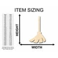 thumbnail image 2 of Unfinished Wood Broom Silhouette - Craft- up to 46" DIY 8" / 1/8", 2 of 3