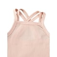 thumbnail image 2 of Qiylii Baby Girl Suspenders Romper, Vertical Strip Casual Outwear Jumpsuit, 2 of 6