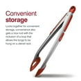 thumbnail image 2 of Zyliss Cook N Serve Silicone Tipped and Stainless Steel Tongs, 13 inch, Red & Silver, 2 of 7