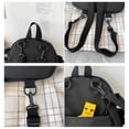 thumbnail image 2 of Fashion Backpack Nylon Cute Female Backpack Solid Color for Student (Black), 2 of 10
