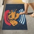 thumbnail image 2 of Yayeee Bath Rug for Bathroom Floor Non Slip Contour Fluffy Soft Absorbent Mat, 20"x24", Blue Dog Artist, 2 of 7
