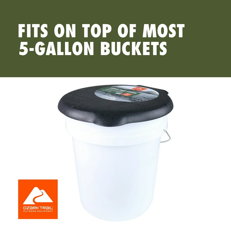 Ozark Trail Portable Snap-On Toilet Seat Cover, Fits 5-Gallon