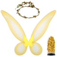thumbnail image 1 of Divertido conjunto de disfraces con forma de corona de alas de hada con purpurina para mujer, 1 of 7
