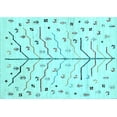 thumbnail image 1 of Ahgly Company Indoor Rectangle Solid Light Blue Modern Area Rugs, 5' x 7', 1 of 4