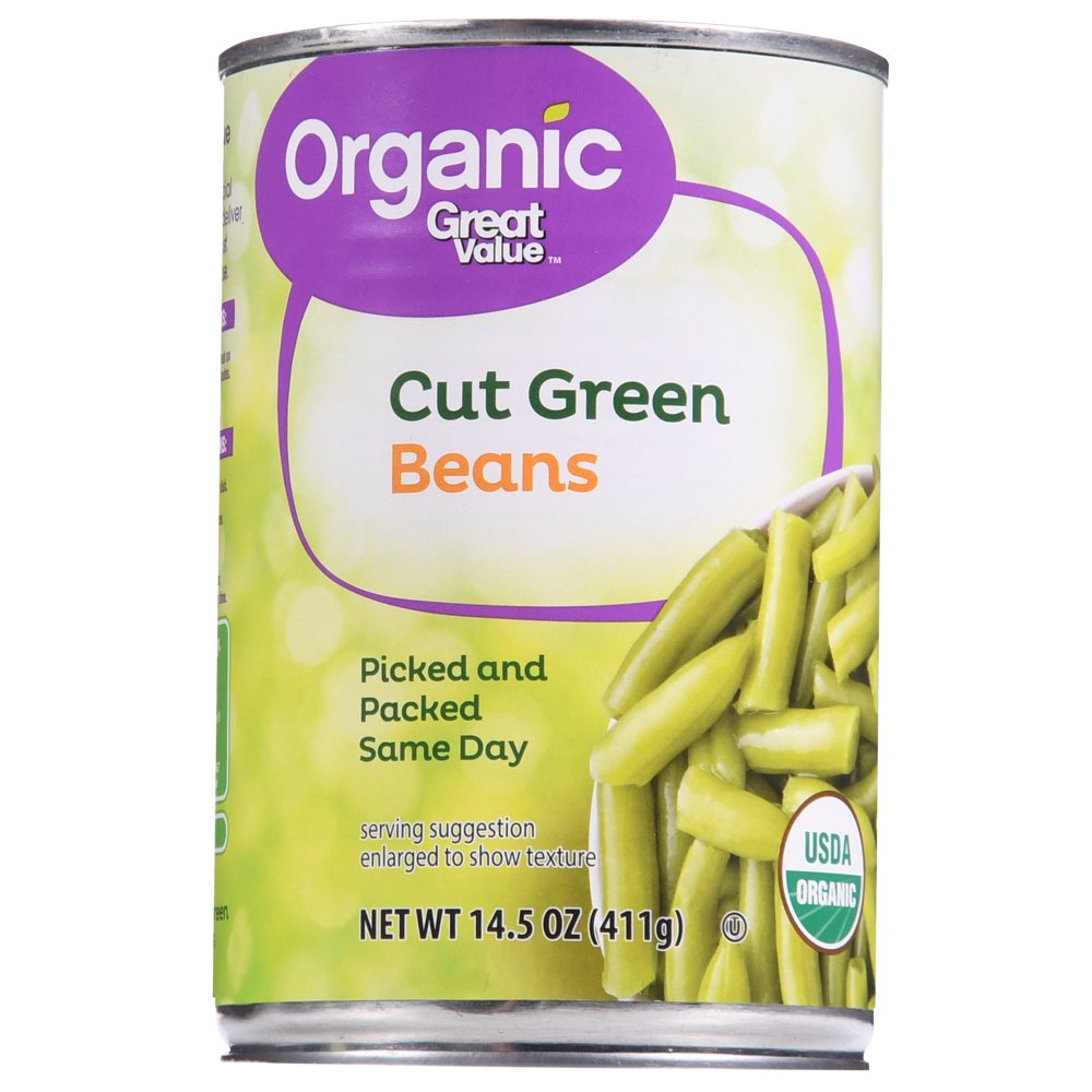 Great Value Organic Green Beans, 14.5 Oz