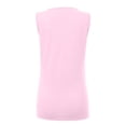 thumbnail image 3 of Gibobby Blusas y chalecos sin mangas con cuello en V y botones de color sólido sueltos informales para mujer(Rosa,CH), 3 of 5