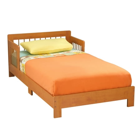KidKraft Houston Wood Toddler Bed with Side Rails, Honey