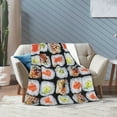 thumbnail image 7 of Food Sushi Blanket Gifts For Kids Adults - Lightweight Throw Blanket For Bedroom Living Room Decor Soft Fuzzy Fleece Cozy Plush Bed Couch 40"X30", 7 of 7