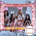 thumbnail image 6 of HOMEMAXS Pink Birthday Photo Booth Frame Made of Plastic Perfect for Special, 6 of 8