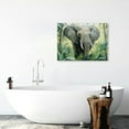 thumbnail image 6 of ZFLMY Elephant Jungle Painting Canvas Wall Art Print On Canvas, Home Decor for Living Room Bedroom Bathroom Office, Ready To Hang 20x16in, 6 of 6