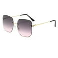 thumbnail image 2 of XASZHN Fashion Unisex Rimless Metal Gradient Sunglasses for Travel Shopping Outdoors Pink_002 One Size, 2 of 5
