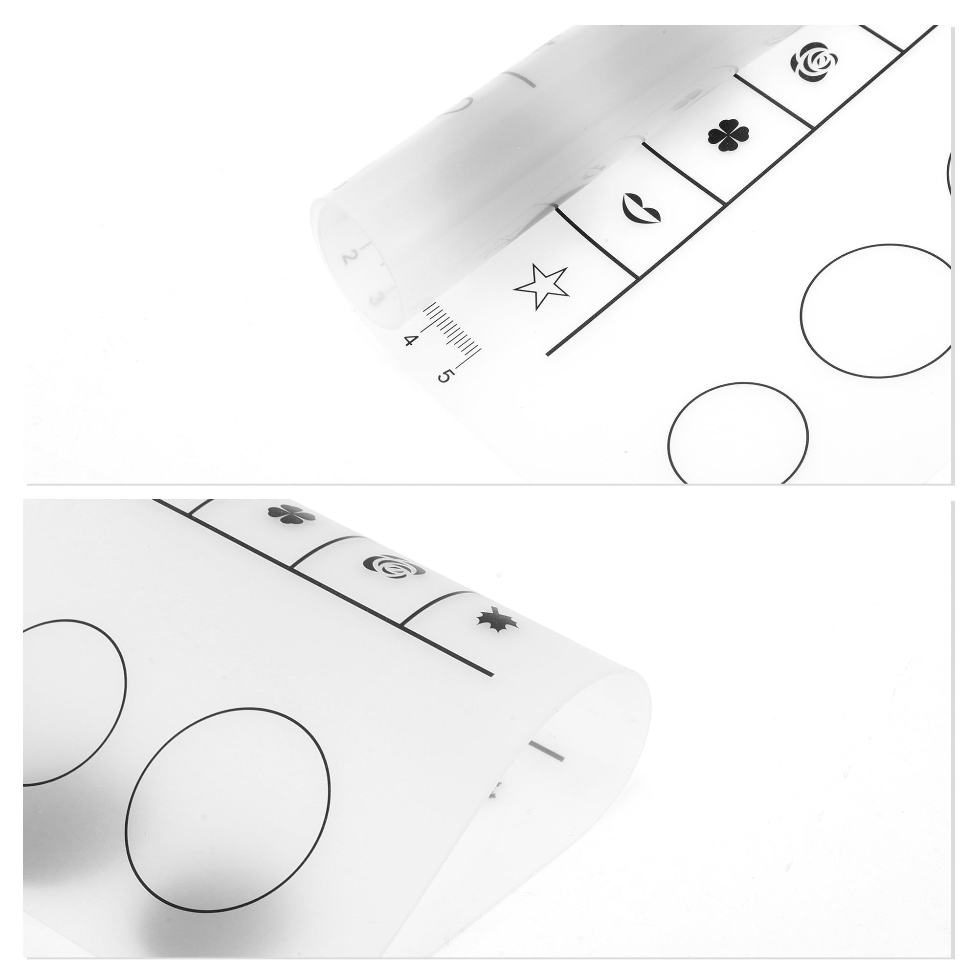 Unique Bargains Reusable Nail Art Stamping Mat 2 Pcs White Option A + Option C