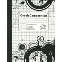 Norcom Composition Book, Graph Ruled 4x4, 100 Pages, 7.5" x 9.75", 76052