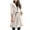 Beige, variant on MIUOWANP Puffer Jacket Womens XS Women's Solid Color Lapel Button Cardigan Long Sleeved Top Jacket Beige L