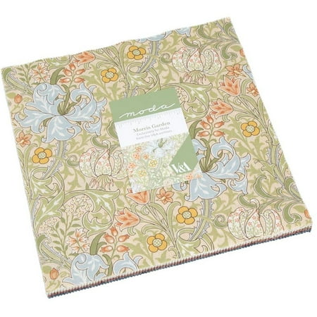 Garden Quilting Fabric - Morris Garden Moda Layer Cake by Moda from the V&A archives; 42 - 10