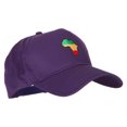thumbnail image 5 of Rasta Africa Map Embroidered Solid Cotton Pro Cap - Purple OSFM, 5 of 5