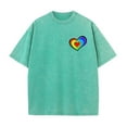 thumbnail image 4 of COSFO Love Heart Men's Shirts Workout Crew Neck Cotton Short Sleeve Tops Loose Fit Vintage Pullover Mens Graphic Tees, 4 of 5