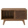 thumbnail image 2 of Modway Render Wood & Vinyl Record Display Stand with Sliding Door in Walnut, 2 of 8