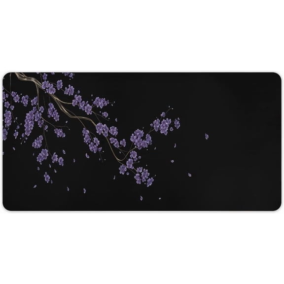 Verolix Large Mouse Pad 24 x 12 Inch, Purple Blossom Desk Mat, Waterproof Jiajibu Surface with Non-Slip Rubber Base, Extended Keyboard Mouse Pad for Office Home Gaming Desk