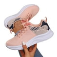 thumbnail image 3 of NOKIO Running Shoes Womens Lightweight Fashion Sport Sneakers Casual Walking Athletic Non Slip Sports Shoes Women Mesh Breathable Sports Shoes Letter Graphic Lace Up Front Running Shoes Sneakers, 3 of 6