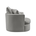 thumbnail image 4 of Rustic Manor Saniyah Grey Linen 360 Swivel Accent Chair, 4 of 9