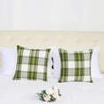 thumbnail image 2 of Unique Bargains Plaids Square Decorative Throw Pillow Covers, 2-Pack , 18" x 18" #15, 2 of 7