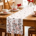 thumbnail image 5 of Spring Floral Table Runner 70 Inches, Red Gray Cherry Flowers Blossom Beige Bed Runner Dresser Scarves Tabletop for Indoor Outdoor Parties/Ceremony/Banquet, 13" x 70", 5 of 9