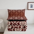 thumbnail image 5 of meiyoeat Western Vintage Damask King Size Comforter Sets,Retro Print Comforters King Size For Men Women,Black Reversible,3-Piece,1 Comforter and 2 Pillowcases, 5 of 7