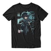 Demon Slayer Infinity Castle Wave Muichiro Mist Mens T Shirt (Black, S-L)