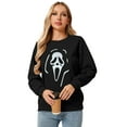 thumbnail image 3 of Cogild Spooky Scream Face Halloween Festival Sweatshirt for Womens Cozy Hollwenns Graphic Pullover Sweatershirts for Womens, 3 of 7