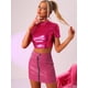 thumbnail image 2 of Disfraz de navidad Mini faldas metálicas de cintura alta con cremallera frontal Aline para mujer Rosa Caliente XL, 2 of 6