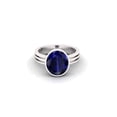 thumbnail image 2 of Natural Certified Blue Sapphire Ring Gemstone Ring In Starling Silver925 Handmade Ring For Men and Women, 2 of 3