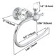 thumbnail image 2 of Crystal Toilet Paper Holder, Polished Chrome Tissue Paper Holder Silver Bathroom Toilet Roll Hanger Wall Mounted 19*10.2*7.7cm, 2 of 5