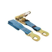 erickson 58503 blue 2" x 7' car tie-down strap with snap closure hooks