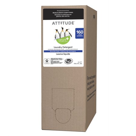 Mountain Fresh: Attitude Laundry Detergent - Plant-Based, Vegan & Cruelty-Free Formula for 160 Loads - Bulk Refill Format - 135.26 Fl Oz (82095-2)