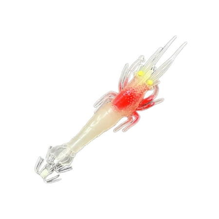 ROZYARD Fishing Glow Shrimp Lures 115mm Luminous Shrimp Fishing Lures Squid Jigs Lures Baits Noctilucent Night Fishing Tackles
