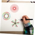 thumbnail image 4 of Engranaje de arte en espiral, regla geométrica, plantilla circular en espiral para dibujar, regla de plantilla de plástico, juguetes de dibujo, curva en espiral, 28 Uds., 4 of 5