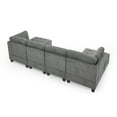 thumbnail image 5 of U shape Modular Sectional Sofa,DIY Combination,includes Two Single Chair ,Two Corner and Two Ottoman,Grey Chenille, 5 of 9